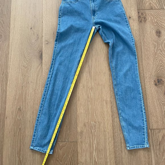 H&M Jeans Girls 14 Skinny Fit Blue Denim Ankle Adjustable Waist Stretch Mid Rise - Picture 9 of 14